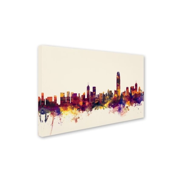 Michael Tompsett 'Hong Kong Skyline' Canvas Art,12x19